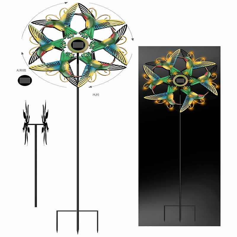 Solar powered wind spinner